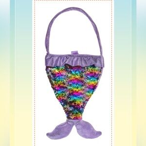 Sparkling Mermaid Tail Kids Bag - Purple and Multicolor
